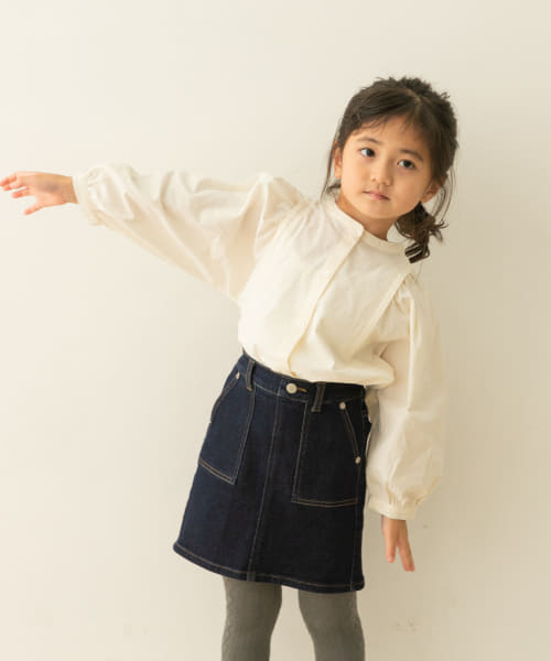 『WEB/一部店舗限定サイズ』ビッグスリーブ2WAYブラウス(KIDS)