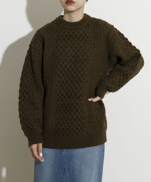 米富繊維　米富-ARAN SWEATER