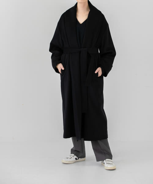 WIRROW　Wool cashmere robe coat