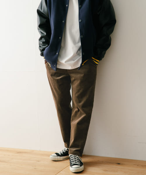 ストレッチコーデュロイ テーパードパンツ