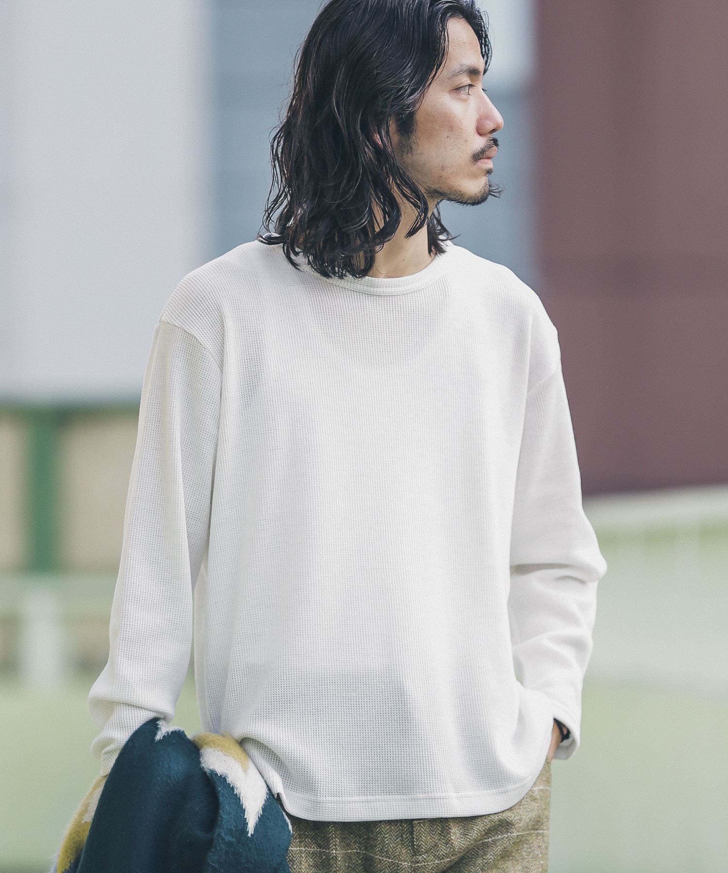 MADE IN JAPAN』 起毛ネップワッフルロングスリーブ[LA27-11A905