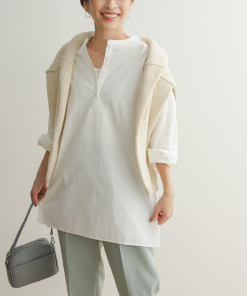 フロントブザムロングシャツ