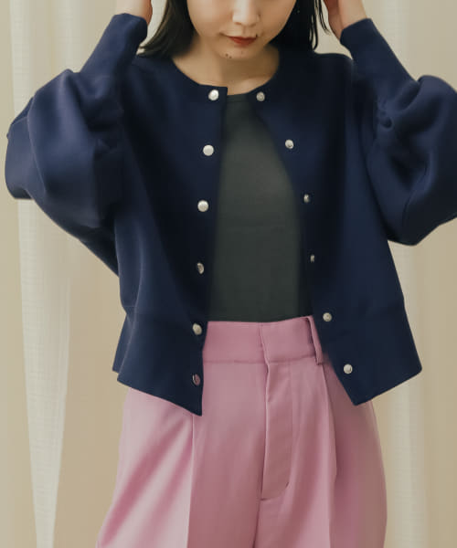 『堀田真由さん着用』2WAYロゴスウェットカーディガン