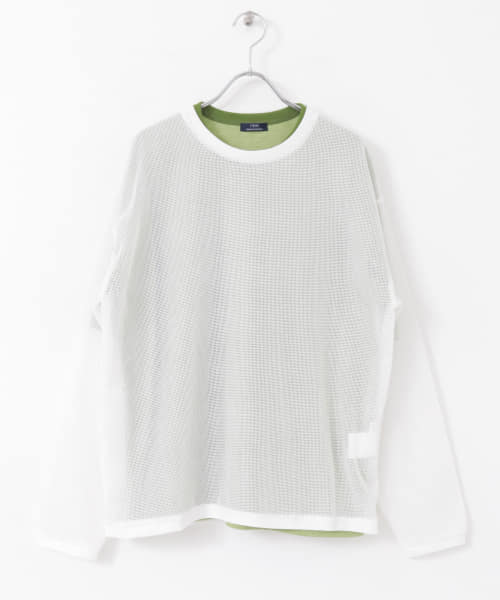 メッシュトップス+Tシャツ レイヤードセット
