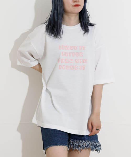 PARKS PROJECT　LEAVE IT FLOWER PRINT T-SHIRTS