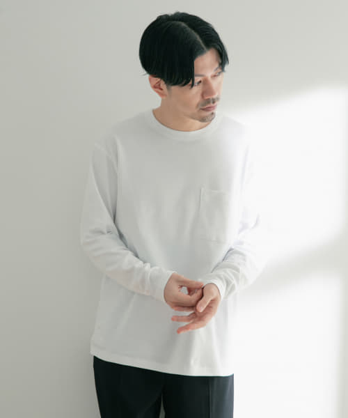 コンパクトスムース長袖Tシャツ-UVカット-