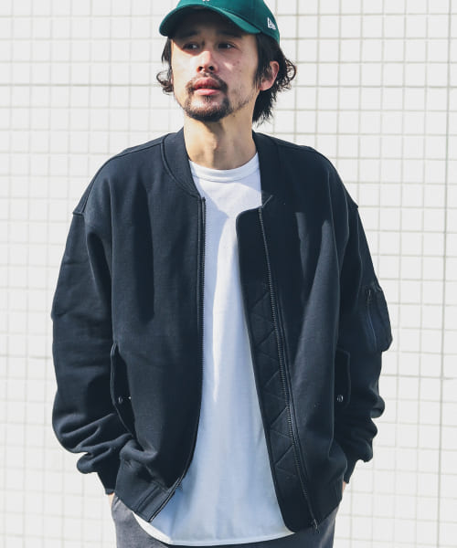 裏毛スウェットMA-1ブルゾン