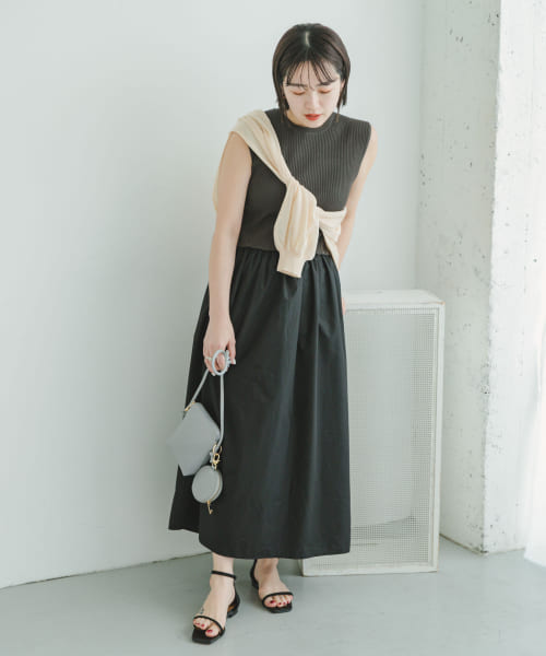 [ITEMS][リブニットドッキングワンピース]