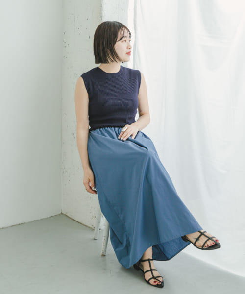 [ITEMS][リブニットドッキングワンピース]
