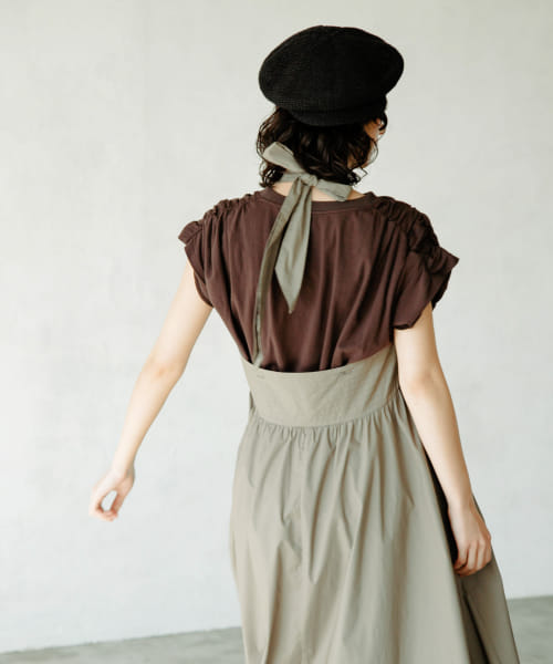 GATHER NO SLEEVE T-SHIRTS