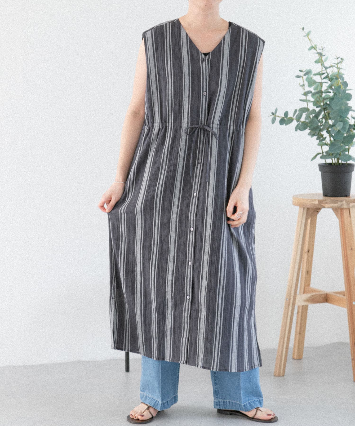 FORK&SPOON コットンドビーストライプワンピース[DF35-26V101]｜URBAN