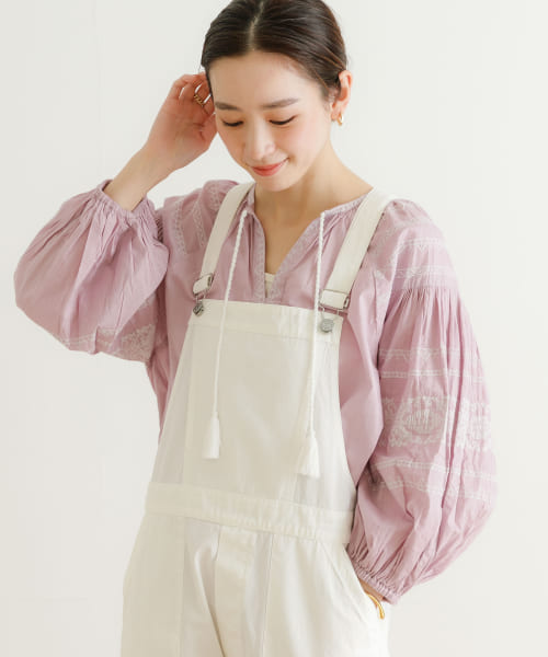 『WEB限定』クロスステッチ刺繍ペザントブラウス