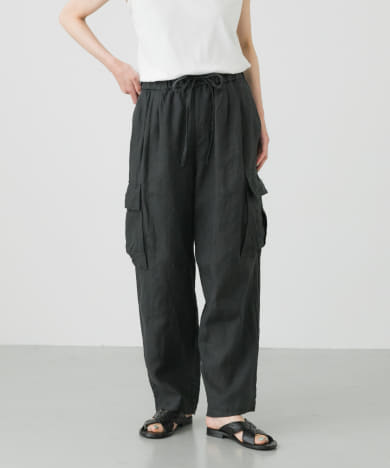 WIRROW Linen cargo pants[142201-123-KL34]｜URBAN