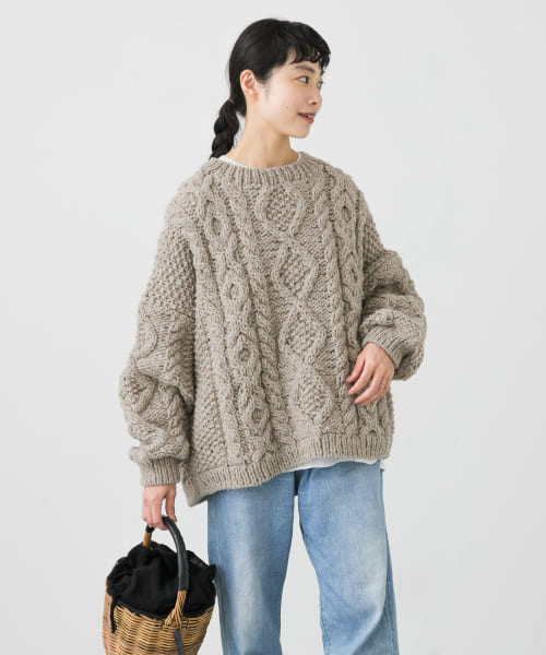 ペルーアランクルーネックニット