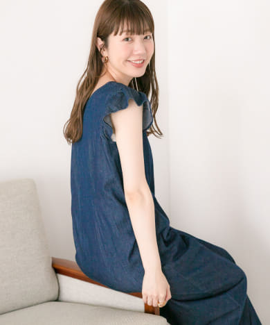 lilLilly デニムフリルオールインワン | gulatilaw.com