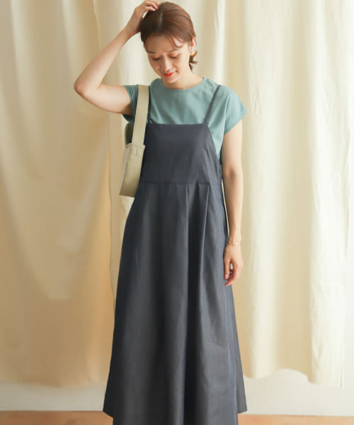 『UR TECH WORKLUXE』デニムライクキャミワンピース