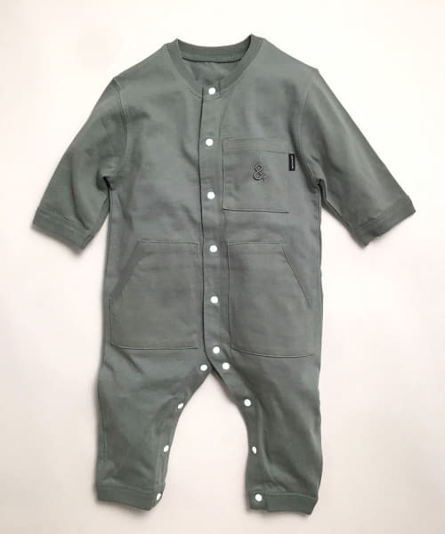 ARCH&LINE　OG FATIGUE LONG-SLEEVE ROMPERS