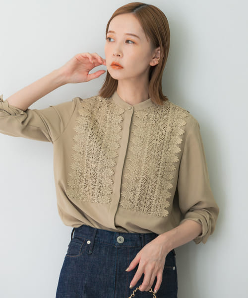 『石川恋さん着用』ウォッシャブルレースブラウス
