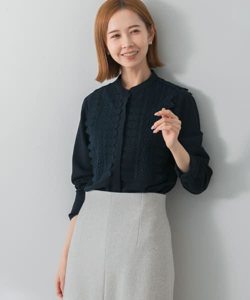 『石川恋さん着用』ウォッシャブルレースブラウス