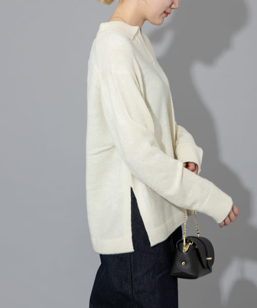 Audrey and John Wad　スキッパーネックロングスリーブプルオーバー