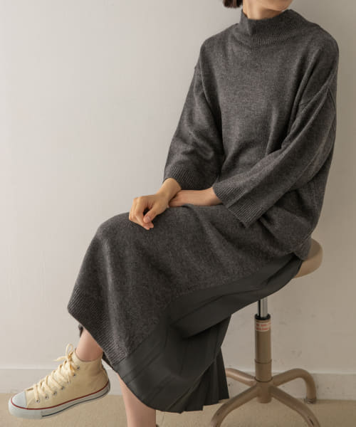 Audrey and John Wad　2WAYハイネックロングワンピース