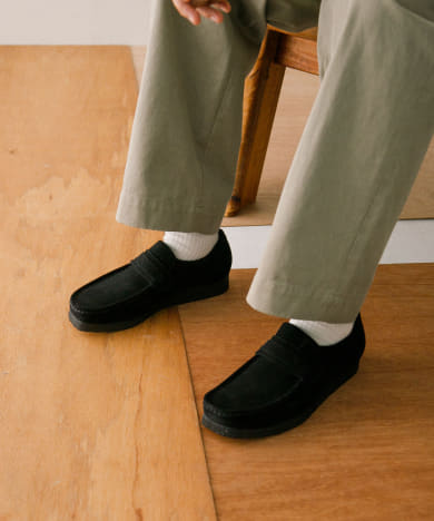 Clarks sales suede loafer