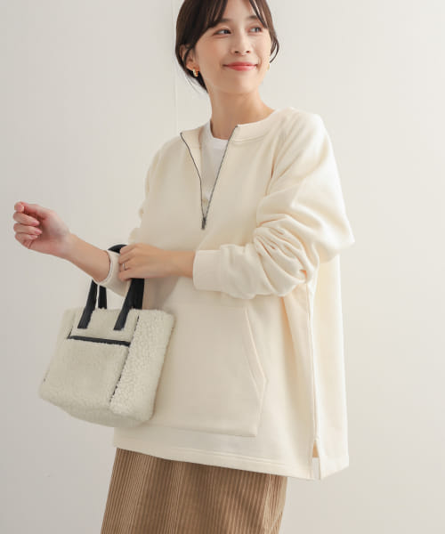 『UR TECH』裏起毛ハーフZIPスウェット