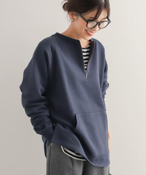 『UR TECH』裏起毛ハーフZIPスウェット