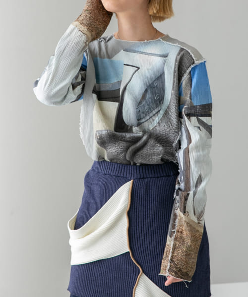 kotohayokozawa　Graphiccotton yoryu long-sleeve