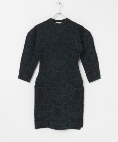 TAN　LULEX JACQUARD KNIT DRESS