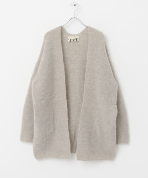 unfil　stretch mohair cardigan