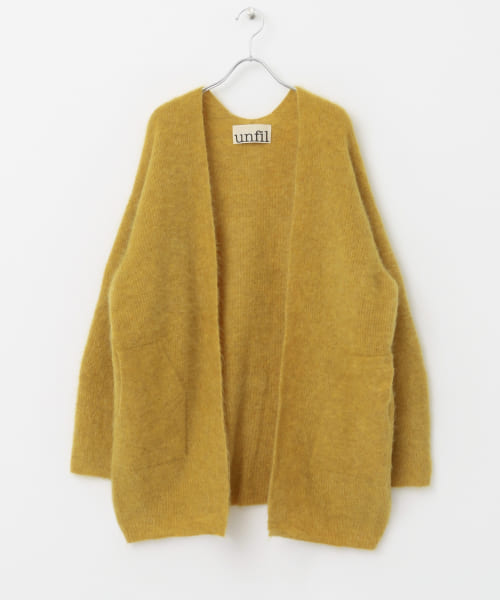 unfil　stretch mohair cardigan