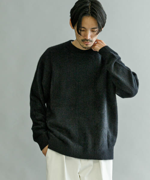 フォックスカシミヤクルーネックニット