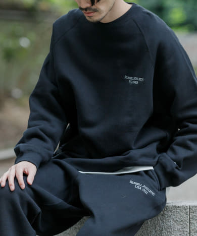 『別注』RUSSELLATHLETIC×UR　起毛SWEAT CREW-NECK