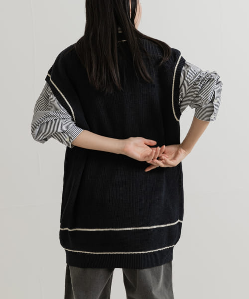 WA.CLOTH　CT COLLAB STRIPED VEST