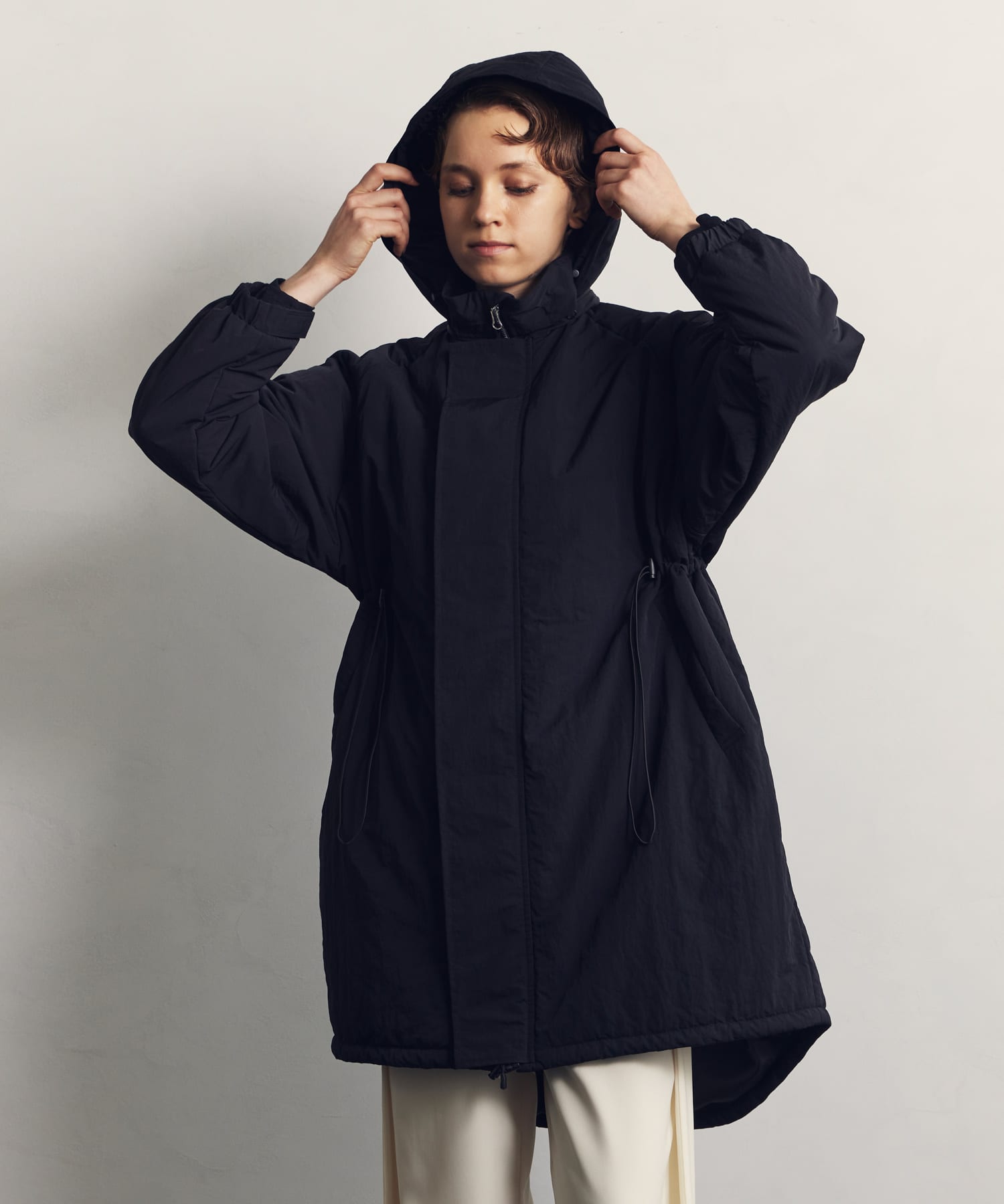 SERACE トレンチコート コート 「SERACE」Oversize drape stand