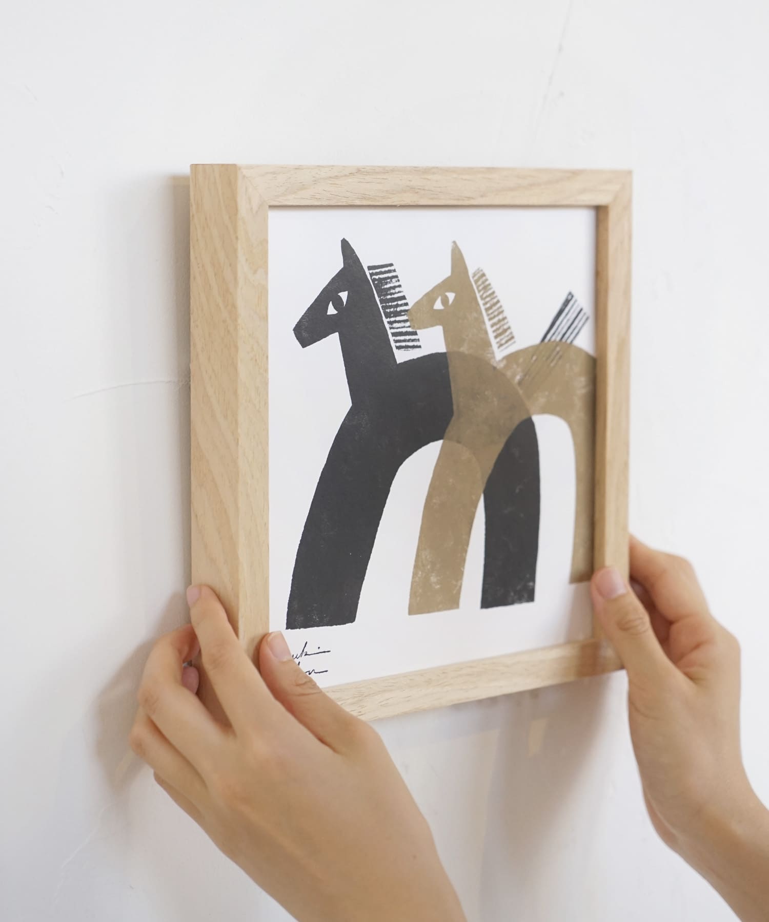 【楽天スーパーセール】 AXCIS アートフレーム M イオクサツキ Horse[L2162-DZ43]｜URBAN 絵画