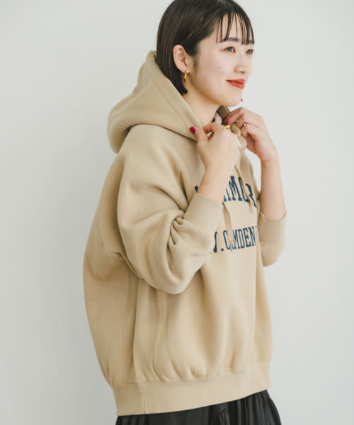 フード付きロゴスウェット