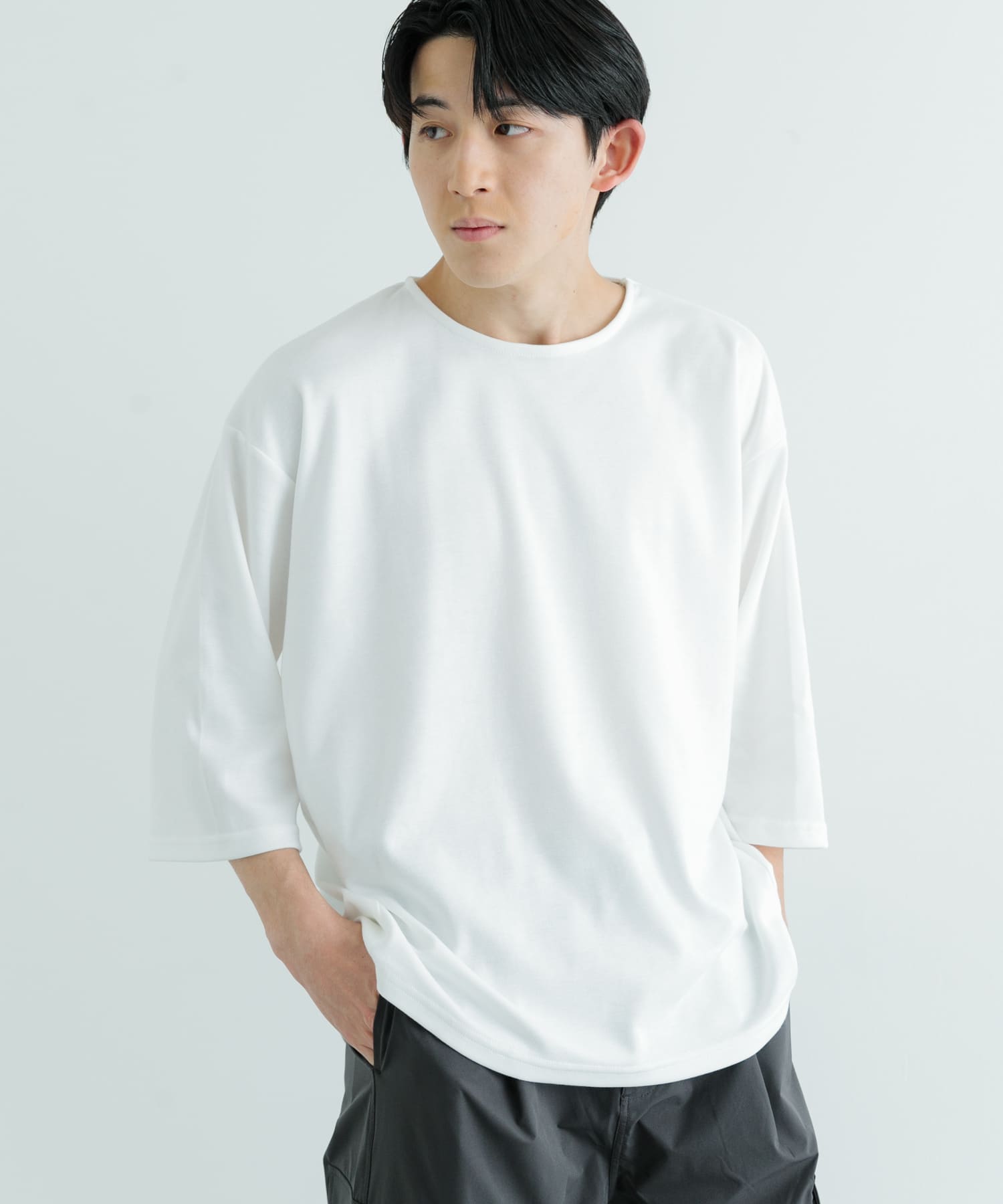 【2025年】エレガントファッションを上品に着 ポンチ 接触冷感 7分袖 RESEARCH Tシャツ[IT45-11B030]｜URBAN トップス