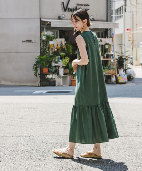 [ITEMS][リネンノースリーブワンピース]