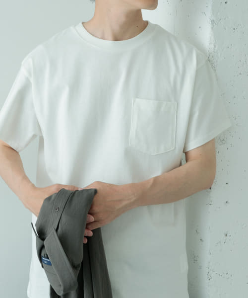 [ITEMS][汗染み防止 クルーネック ポケットTシャツ]