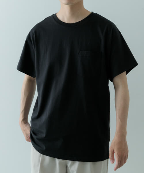 [ITEMS][汗染み防止 クルーネック ポケットTシャツ]