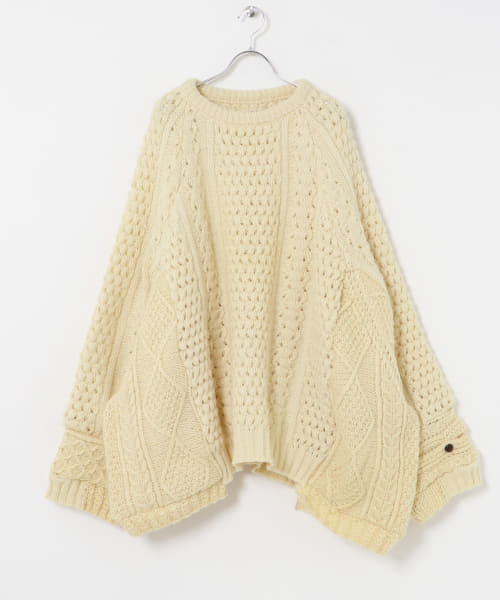 77circa　make wide fisherman sweater