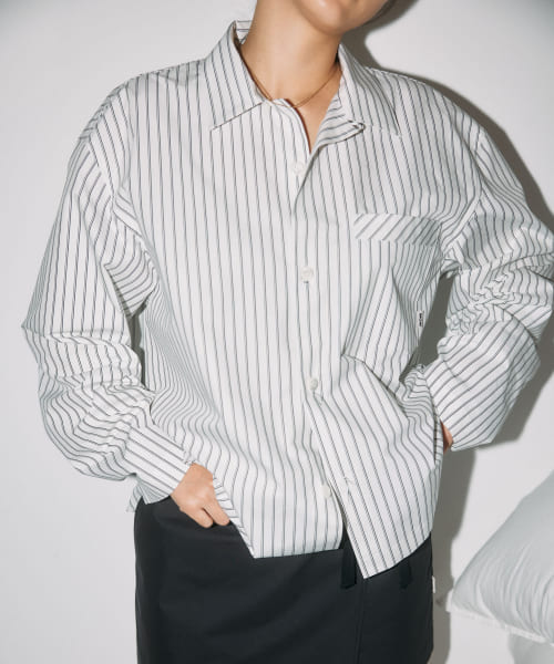 WITH OR WITHOUT　Long Sleeve Silk Shirt