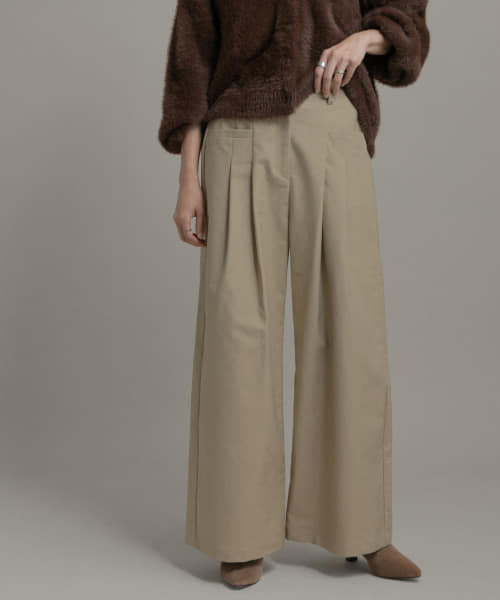 [Sonny Label][タックワイドパンツ]