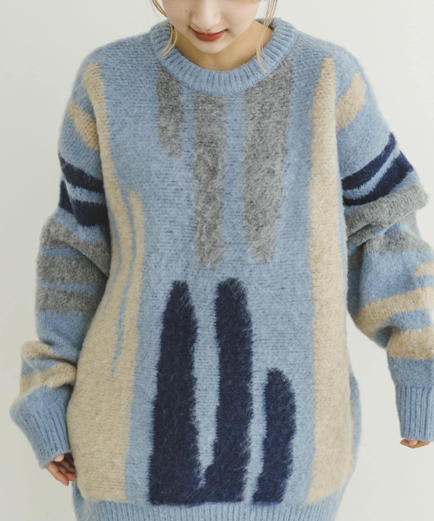 シャギーモチーフビッグニット[IT47-22A034]｜URBAN RESEARCH