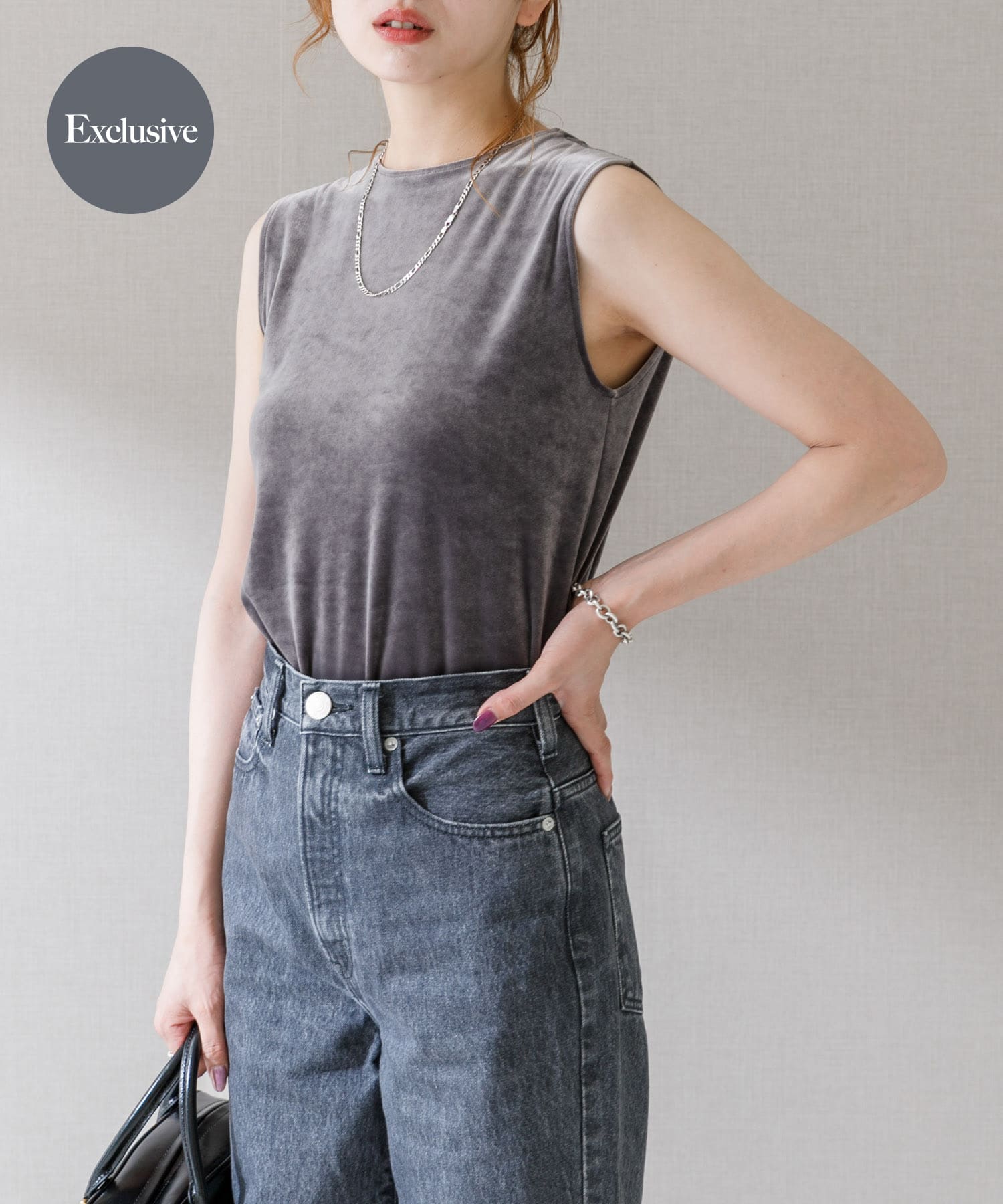 別注』GREYCHORD×ROSSO ROAベロアノースリーブ[RW47-243GCR0806