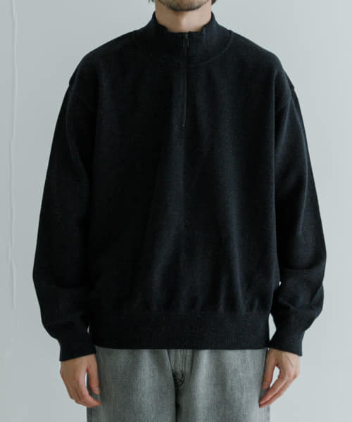 [URBAN RESEARCH][crepuscule　Moss Stitch Half Zip Pullover]