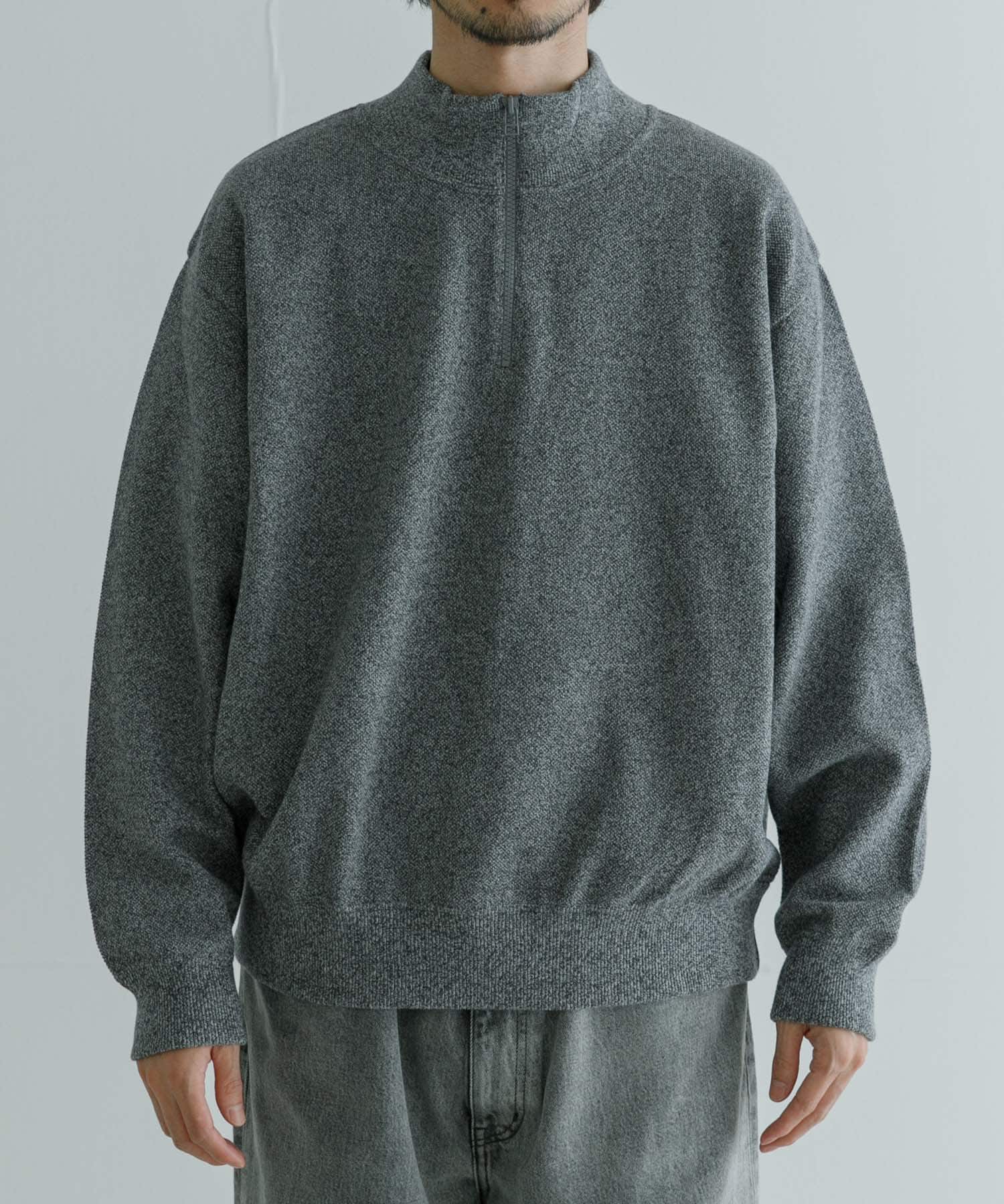 衝撃の激安コスパ・掘り出し物も crepuscule Pullover[UM46-2403-003 Zip Half Stitch Moss コレクション