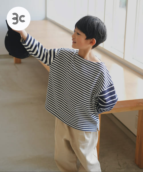 『WEB/一部店舗限定サイズ』CPボートネックボーダー(KIDS)